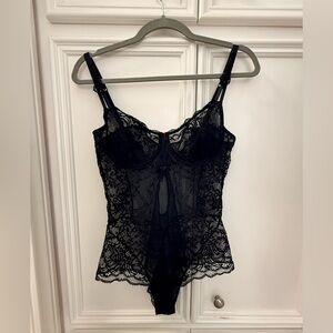 Elegant Black Lace Bodysuit